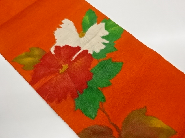 JAPANESE NAGOYA OBI / TSUMUGI / WOVEN FLOWER